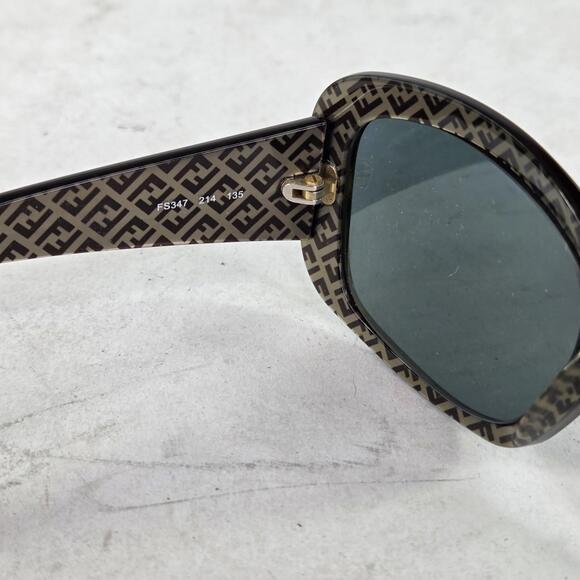 Fendi FS347 Dark Brown Tortoise Frame Eyeglasses Logo 214 135 - Picture 10 of 13